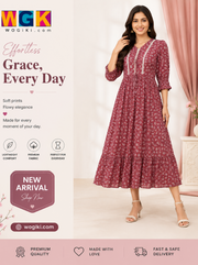 Rose Pink Printed Maxi Dress