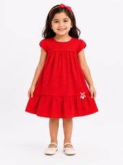 Girls Red Polka Dot Frock