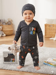 Infant Grey Sports Hat Top Trouser Set